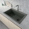 Ruvati 33"x22" Dual-Mnt Granite Composite Sgl Bowl Kitchen Sink, Juniper Green RVG1033RN - alternate 1
